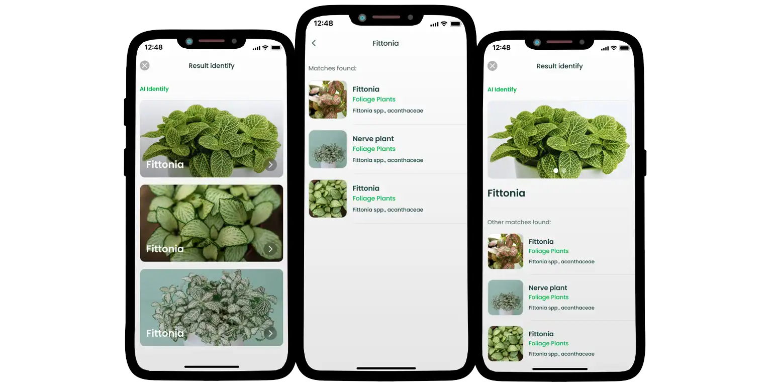 Screen from the Plant Finder app.
